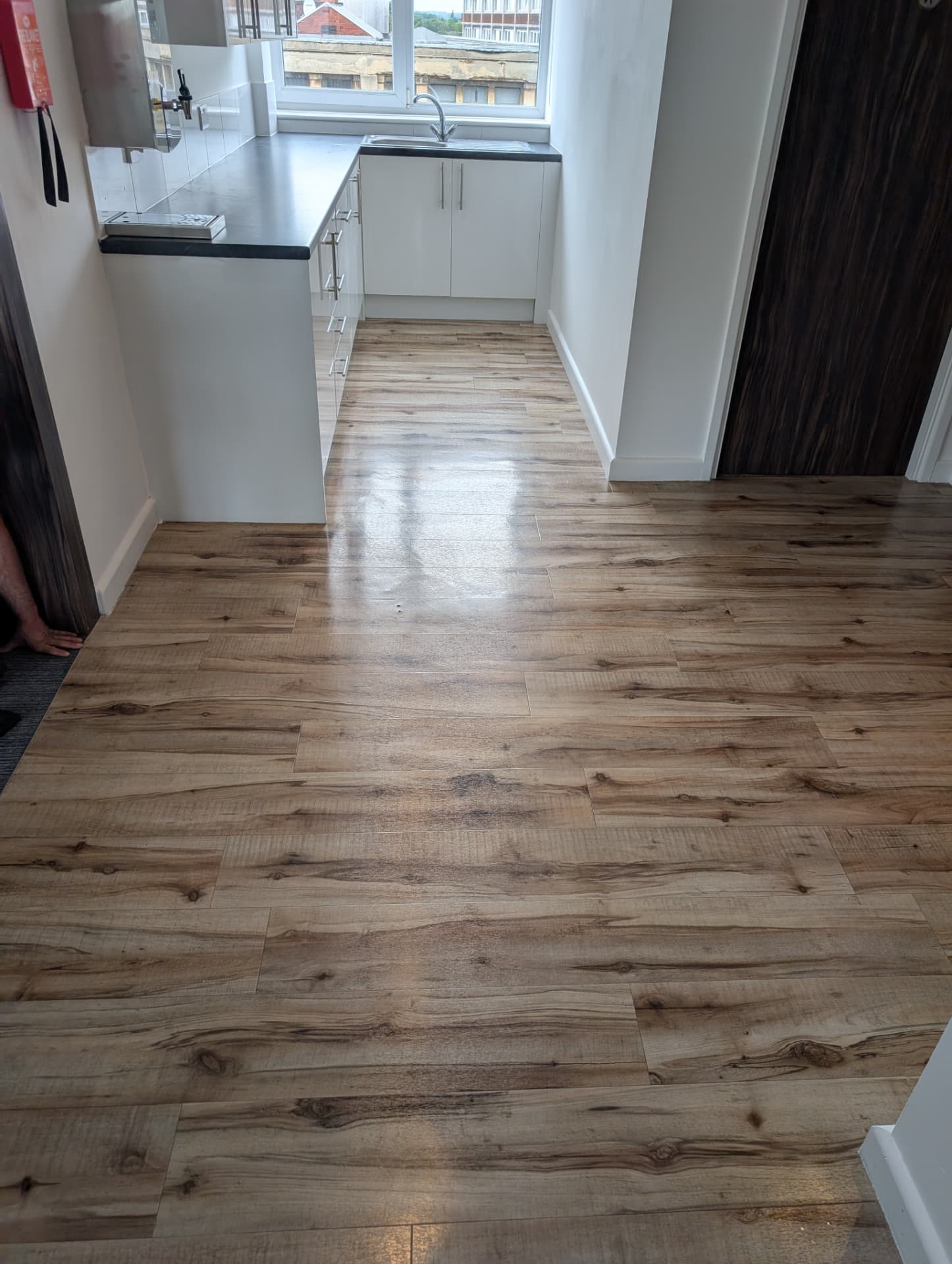 Luxury vinyl tile floor in Rotherham after professional cleaning