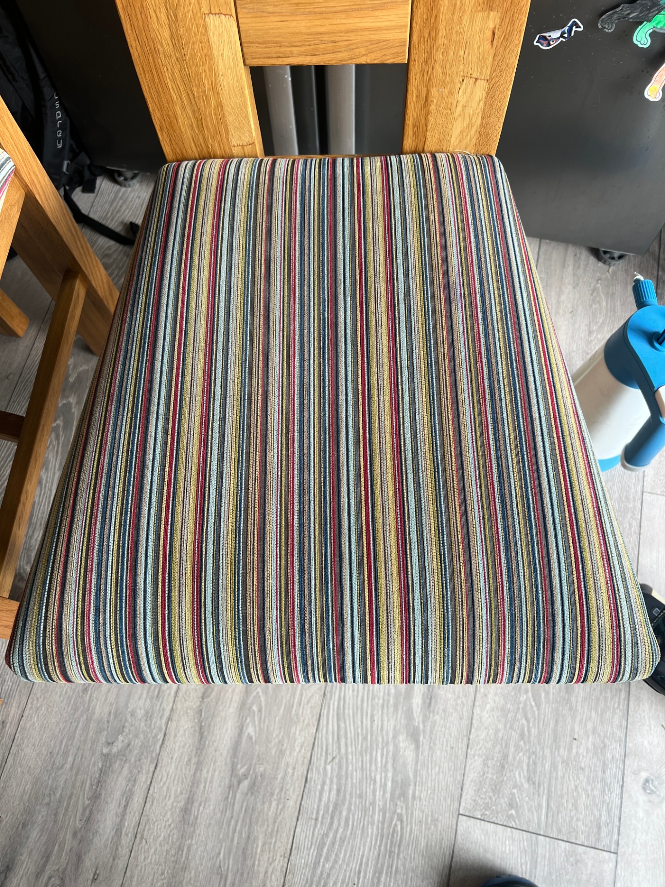 Soiled fabric sofa revived in Rotherham, after professional cleaning