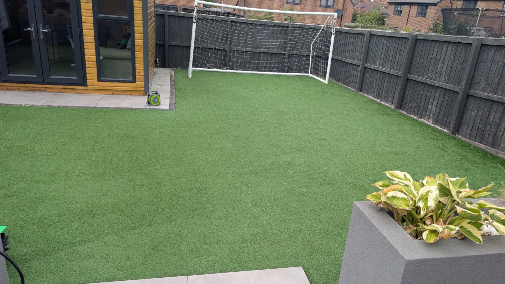 Artificial grass before and after clean, Rotherham, before professional cleaning