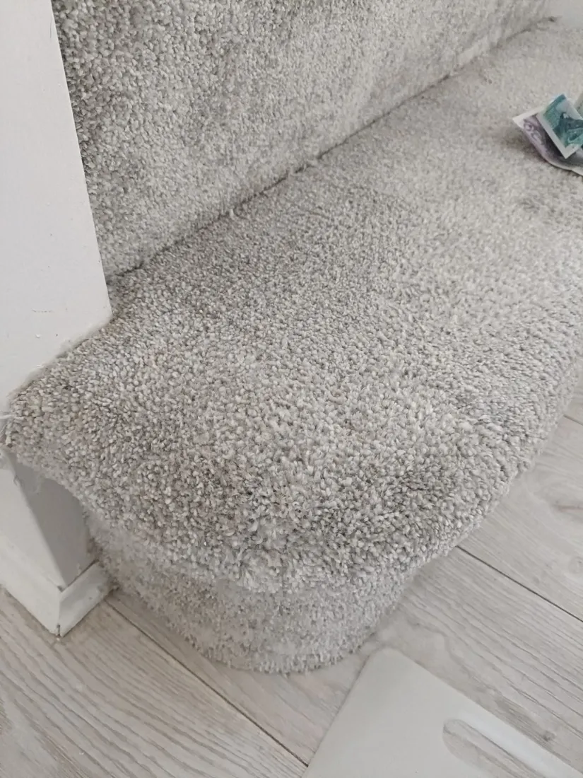 Carpet repair on stairs in Rotherham, after professional cleaning