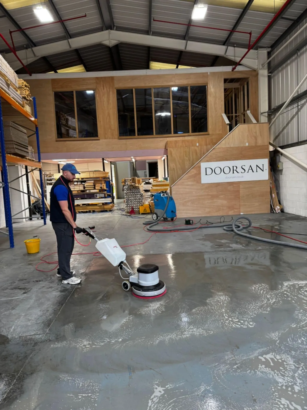 Professional vinyl floor cleaning in a Rotherham commercial space
